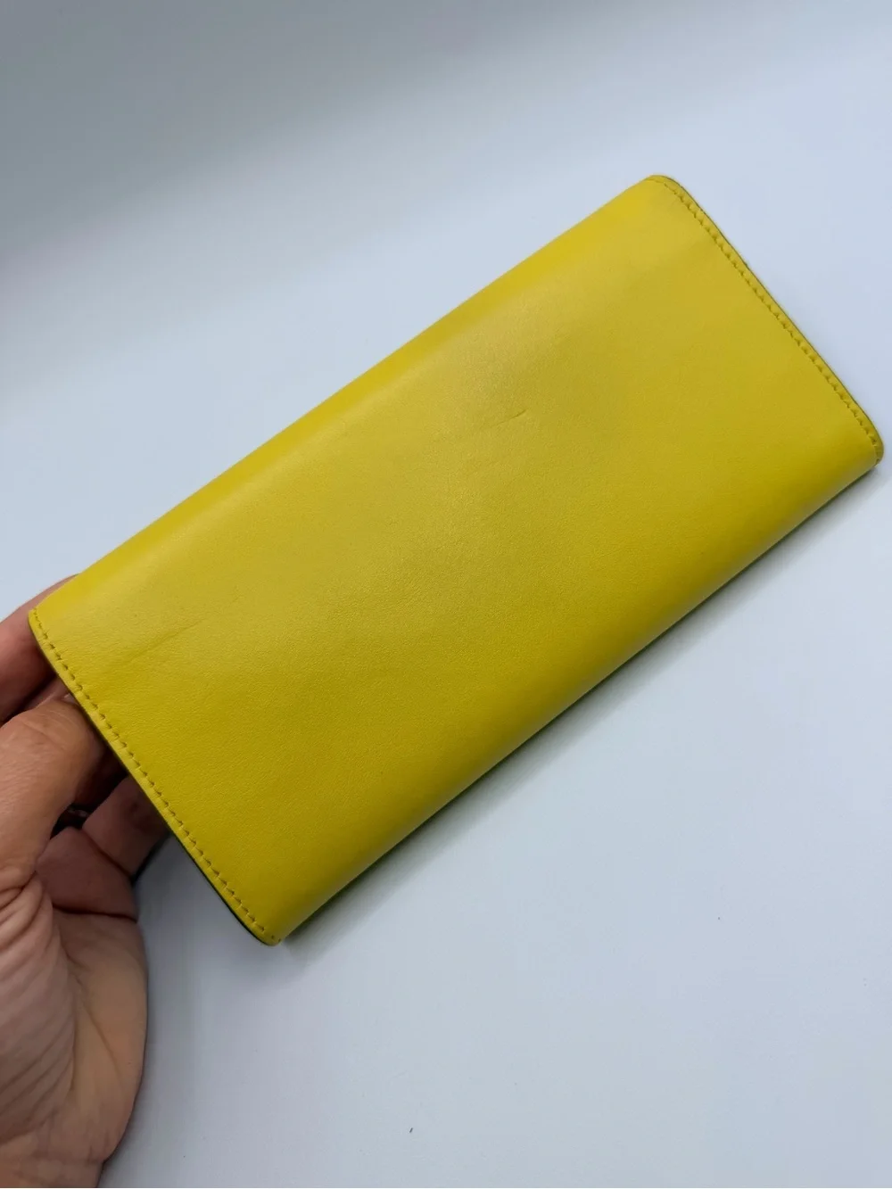 Emilio Pucci Yellow Leather Bird of Paradise Wallet with Logo